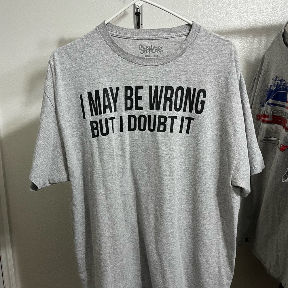 Spencer's Gray Short Sleeve Tee with Bold Graphic